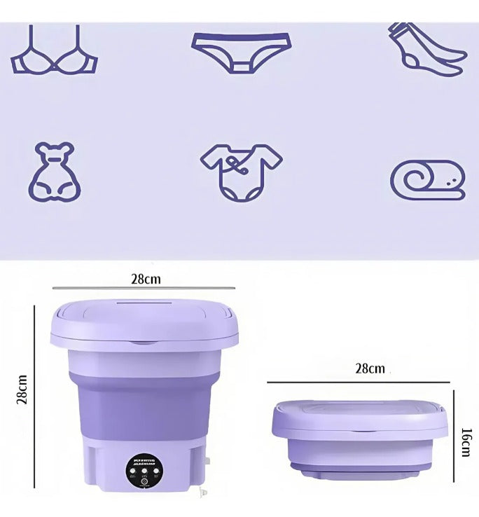 Lavadora Portátil Plegable 10L Purple