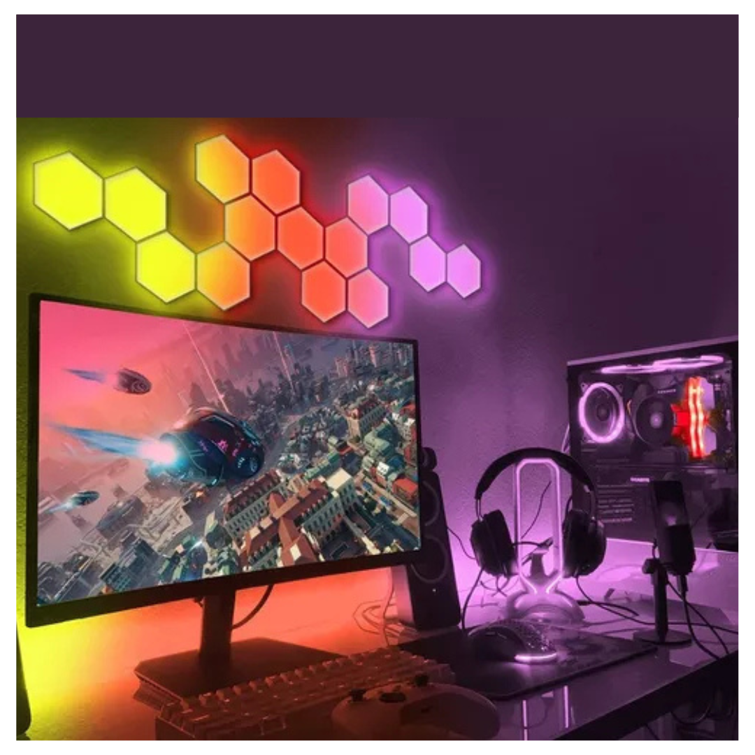 Luces Hexagonales Modulares 5 Modos LED