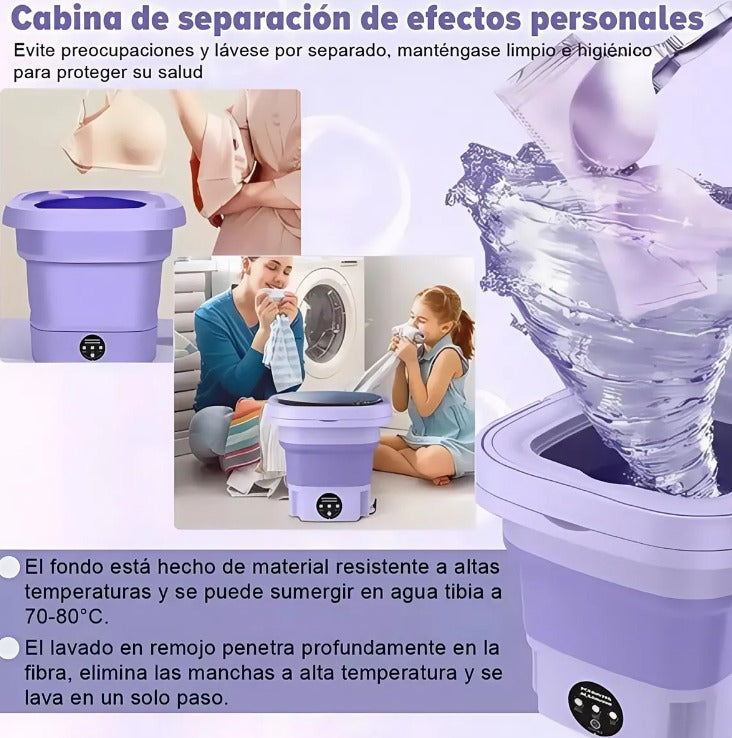 Lavadora Portátil Plegable 10L Purple